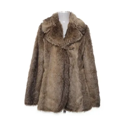 Pelsfrakke (Beige, Brun) fra Design by kappAhl Akryl, Polyester
