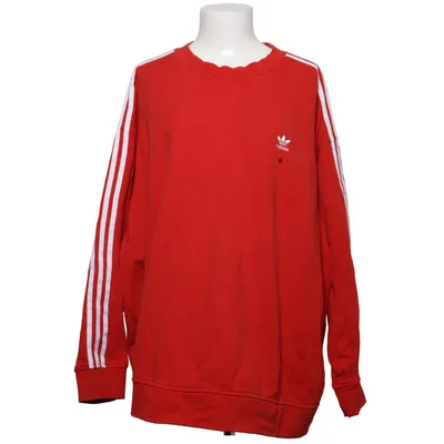 Collegetröja (Röd, Vit) från Adidas Bomull, Elastan