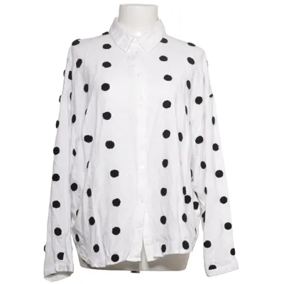 Blouse (White, Black) from Zara Acrylic, Viscose