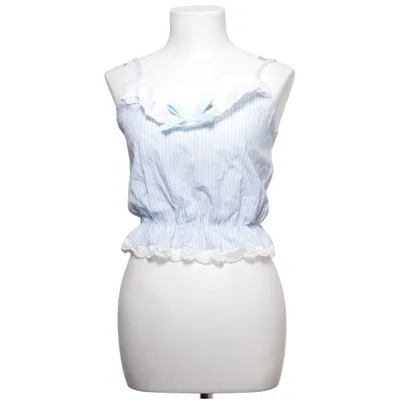 Topp (Blå, Vit) från Romwe Bomull, Polyester