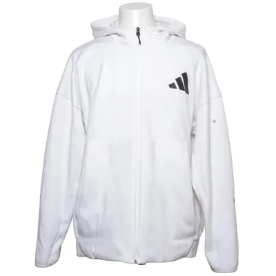 Huvtröja (Vit, Svart) från Adidas Bomull, Polyester