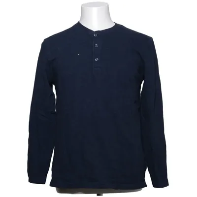 Henley shirt (Blauw) van Dressmann Katoen
