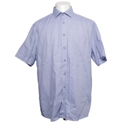 Chemise à manches courtes (Bleu, Blanc) de Bernd Berger Coton