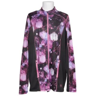 Träningsjacka (Svart, Flerfärgad) från Zhenzi Elastan, Polyester