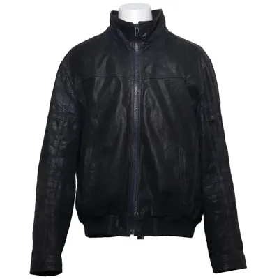 Leren jack (Zwart) van Trapper Leer, Polyester