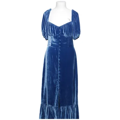 Långklänning (Blå) från Reformation Silke, Viskos