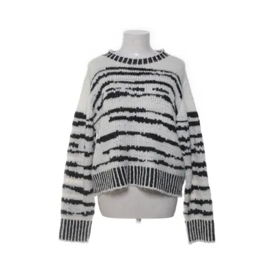 Sweater (Hvid, Sort) fra Object Akryl, Alpacauld, Uld, Genanvendt polyester