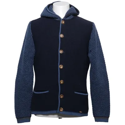 Cardigan (Bleu) de Huber Laine de mouton, Polyamide