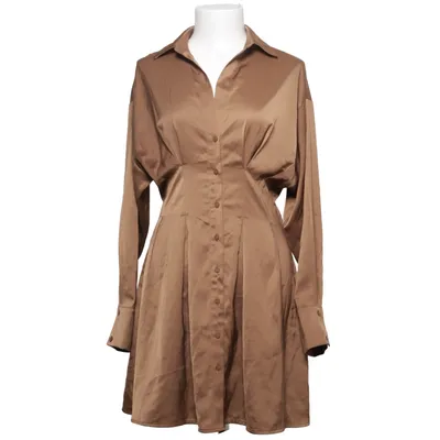 Skjortklänning (Brun) från Oniyigo Elastan, Polyester