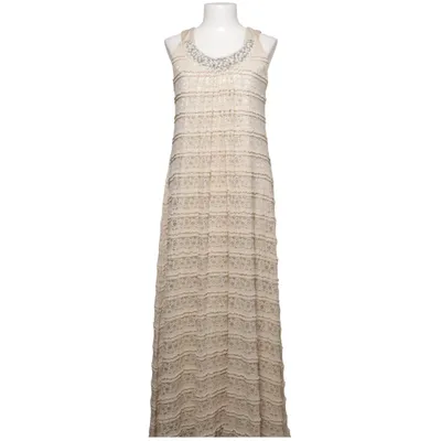 Robe longue (Beige) de Yumi Polyester, Viscose