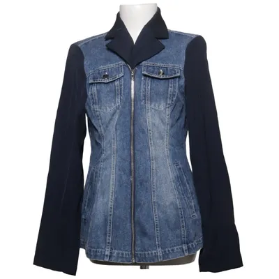 Veste en jean (Bleu, Noir) de Fashion Nova Coton, Élasthane, Lyocell, Polyester