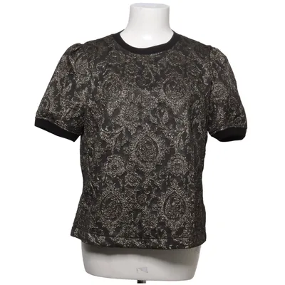 Top (Black, Gold) from Summum Woman Cotton, Elastane, Metallic fiber, Polyamide, Polyester