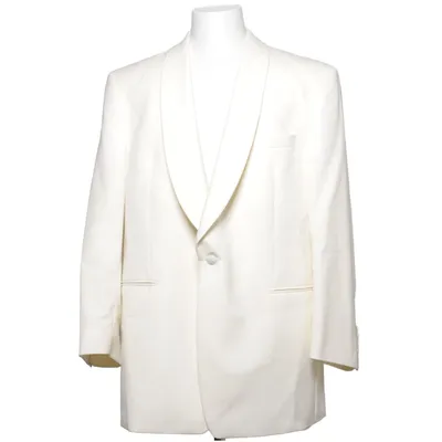 Smokingkavaj (Vit) från Wilvorst Polyester, Viskos, Ull
