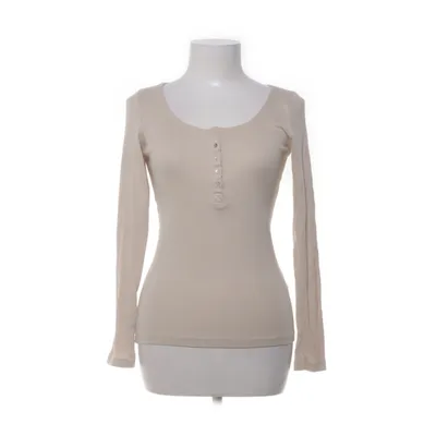 Henley shirt (Beige) from H&M Basic Cotton, Elastane