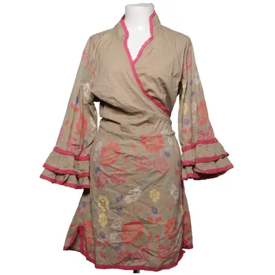 Robe portefeuille (Marron, Multicolore) de Flamenco Coton, Élasthane