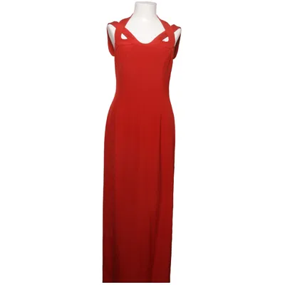 Maxi jurk (Rood) van Escada Couture Zijde