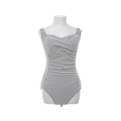 Badpak (Wit, Zwart) van Ulla Popken Elastaan, Polyamide, Polyester