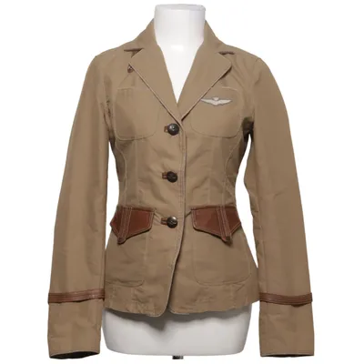 Safarijacka (Beige) från Aeronautica Militare Bomull, Skinn, Nylon, Polyester, Ull