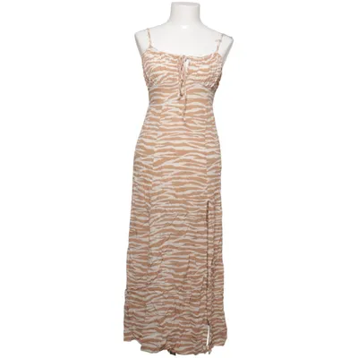 Maxi jurk (Beige, Wit) van Clockhouse Katoen, Viscose