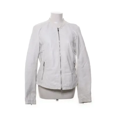 Leren jack (Wit) van Freaky Nation Katoen, Leer, Polyester