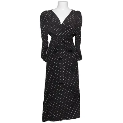 Wrap dress (Black, White) from Mango Polyester, Viscose