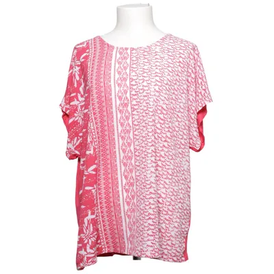 Haut (Rouge, Blanc) de Thea Élasthane, Polyester, Viscose