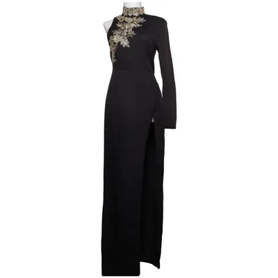 Aftonklänning (Svart, Guldfärgad) från PrettyLittleThing Elastan, Polyester