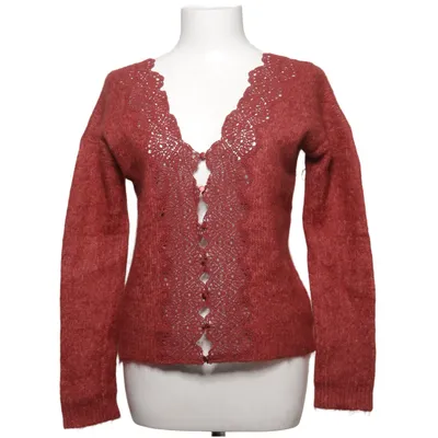 Cardigan (Rouge) de La Maille Sézane Coton, Élasthane, Laine de mouton, Mohair, Polyamide