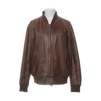 Leren jack (Bruin) van Genuine Nylon, Polyester, Leer