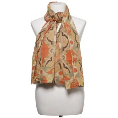 Sjal (Orange, Beige, Flerfärgad) från Etro Silke, Ull