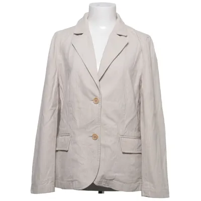 Blazer (Beige) van Turnover Acetaat, Katoen, Cupro