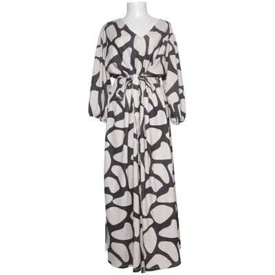 Långklänning (Beige, Svart) från Happy Holly Elastan, Återvunnen polyester