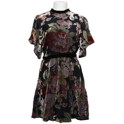 Klänning (Svart, Flerfärgad) från Zara Woman Polyamid, Polyester, Viskos