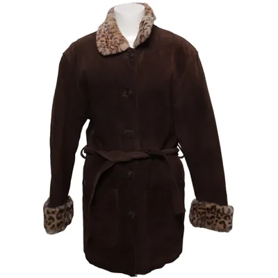Shearling jas (Bruin, Meerkleurig) van Runway