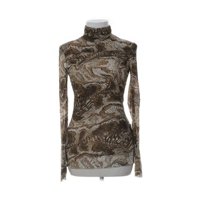Turtleneck (Brown, Beige) from Ganni Elastane, Polyamide