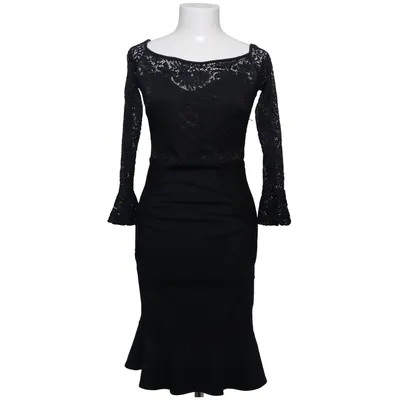 Robe de cocktail (Noir) de Sistaglam Élasthane, Fibre métallique, Polyamide, Polyester