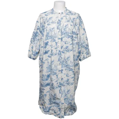 Robe chemise (Bleu, Blanc) de Norr Coton biologique