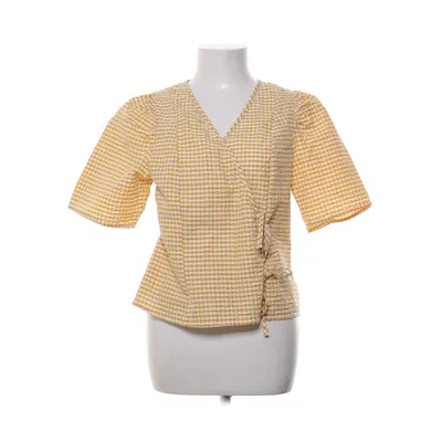 Omlottblus (Gul, Vit) från Lindex Bomull, Polyester