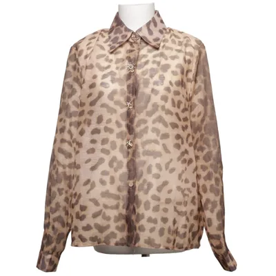 Bluse (Brun, Beige) fra GD Viscose