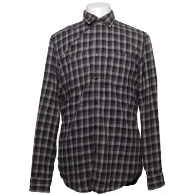 Flannel skjorte (Sort, Grå, Hvid) fra Poco Loco Bomuld