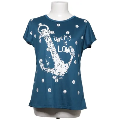 T-shirt (Blue) from Zsiibo Cotton, Polyester