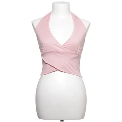 Halternecktopp (Rosa) från Shein Elastan, Polyester