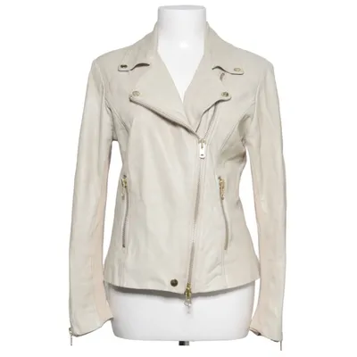 Bikerjacka (Beige) från Frontrow Living Elastan, Skinn, Polyester