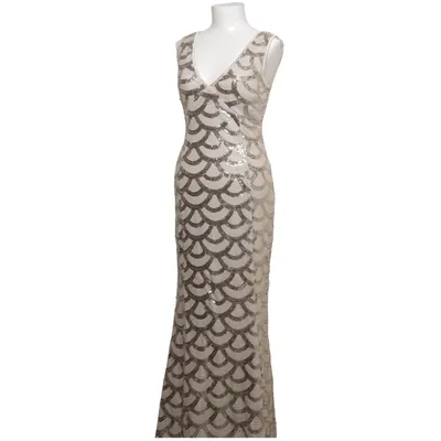 Aftonklänning (Beige, Silverfärgad) från Quiz Polyester