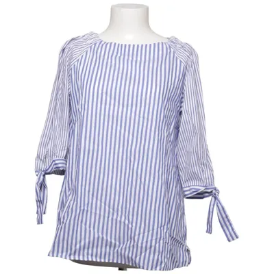 Blouse (Blauw, Wit) van Eterna Katoen, Elastaan