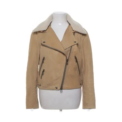 Shearling jas (Beige) van Acne Leer, Viscose