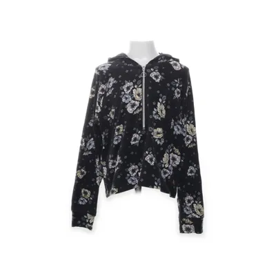 Capuchon sweater (Zwart, Meerkleurig) van Ü by KappAhl Katoen, Elastaan