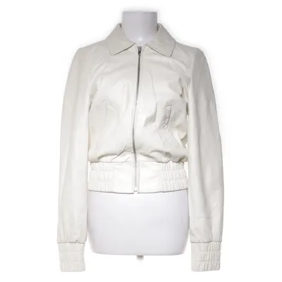 Läderjacka (Vit) från M by Madonna for H&M Polyester, Viskos