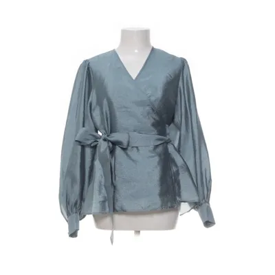 Wikkelblouse (Blauw) van Visual Clothing Project Polyester