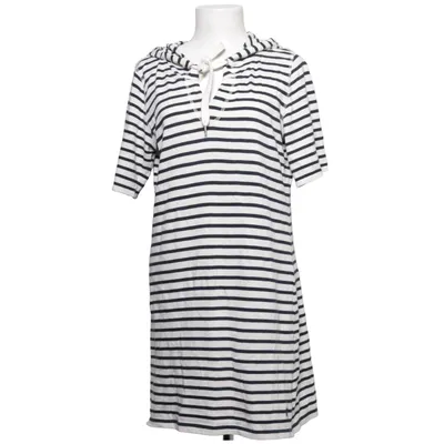 Capuchon jurk (Wit, Blauw) van Blue Katoen
